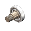 Cuscinetto di Ricambio per Ante Doccia Scorrevoli Diametro 17 Dimensioni 17x4x16 M6 broccia CH5 Ottone Nichelato