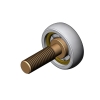 Cuscinetto di Ricambio per Ante Doccia Scorrevoli Diametro 20 Dimensioni 20x6,5x25,25 M6 Broccia CH4 Profilo Tondo R7.5